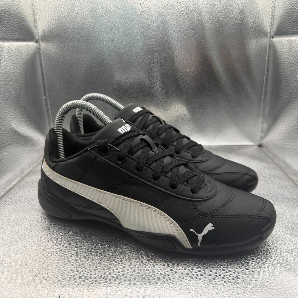 Size 6 Puma Tune Cat‎ 3 Black White Kids Jogging Sneakers Soccer 361208-02